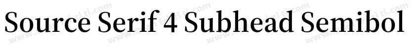 Source Serif 4 Subhead Semibold字体转换